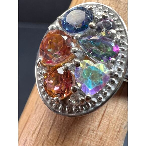 NEW cosmic mystic topaz ring in sterling silver size 8 - Picture 11 of 16